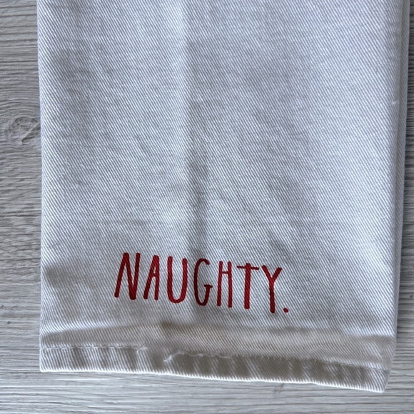 RAE DUNN naughty nice holiday cotton tea towels - Picture 3 of 16